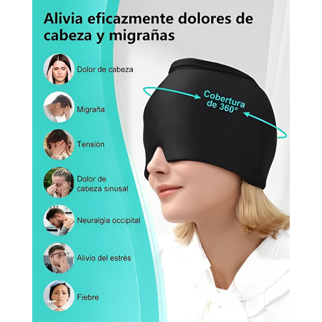 Mascarilla tipo Gorro Relajante para Dolores de Cabeza